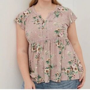 Torrid pink floral top